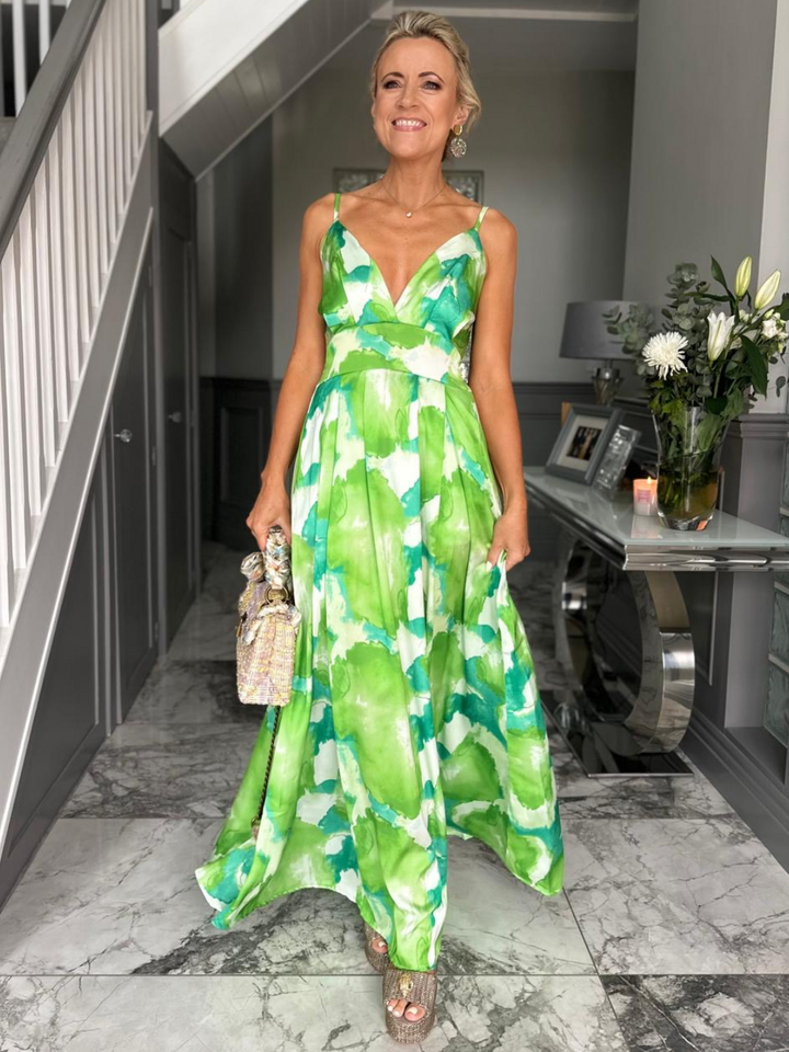 Kate & Pippa Lola Maxi Dress In Green-Nicola Ross