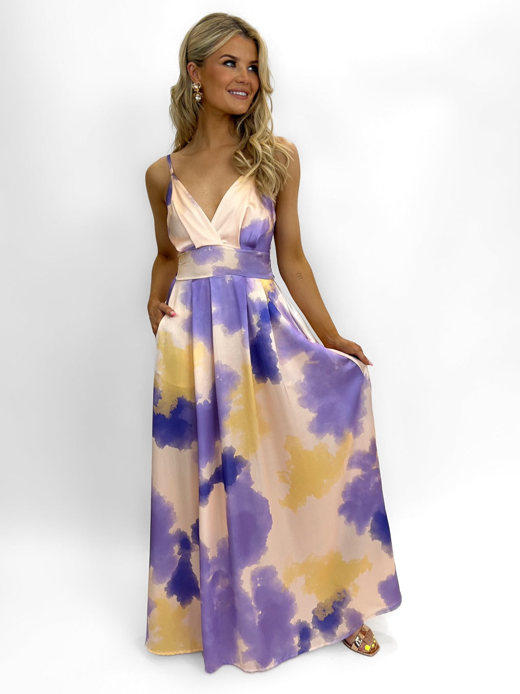 Kate & Pippa Lola Maxi Dress In Purple-Nicola Ross