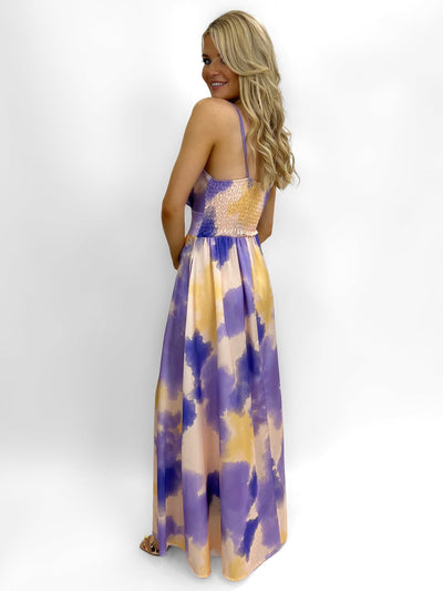 Kate & Pippa Lola Maxi Dress In Purple-Nicola Ross