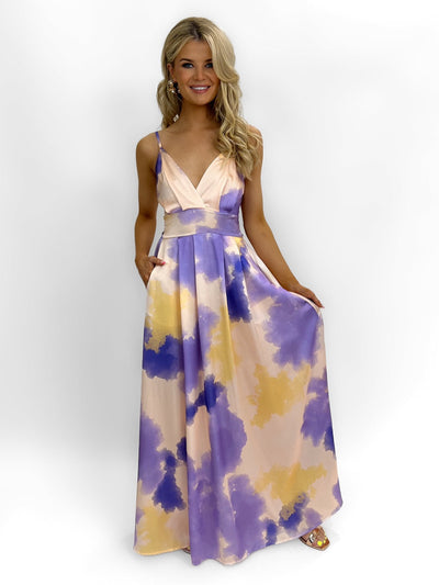 Kate & Pippa Lola Maxi Dress In Purple-Nicola Ross