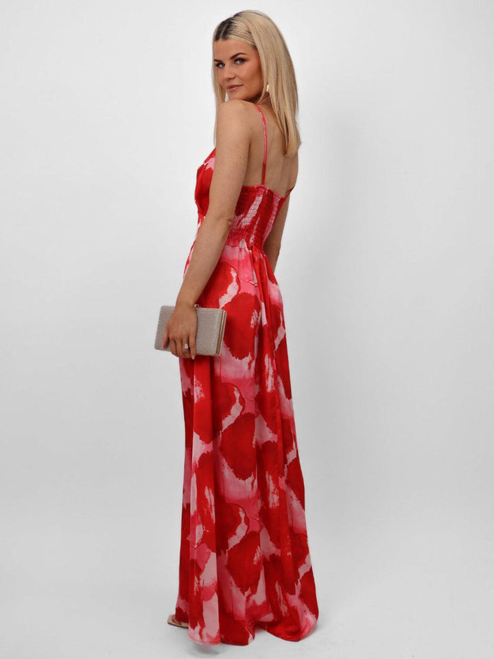 Kate & Pippa Lola Maxi Dress In Red-Nicola Ross