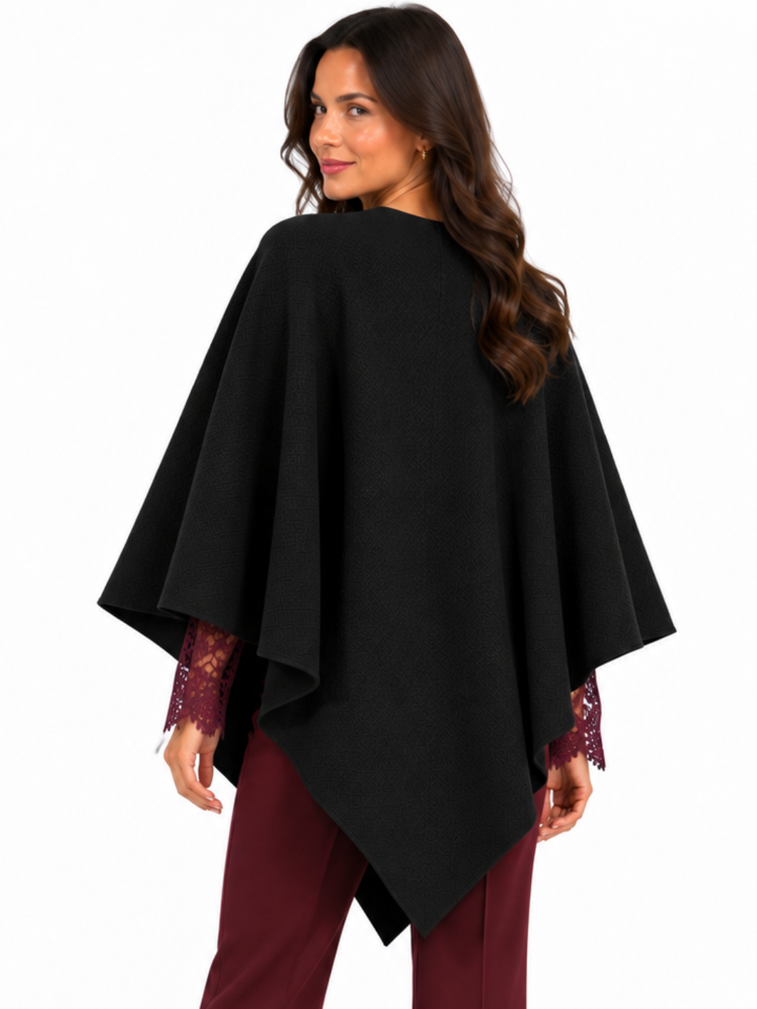 Kate & Pippa Lucia Wrap Knit In Black-Nicola Ross