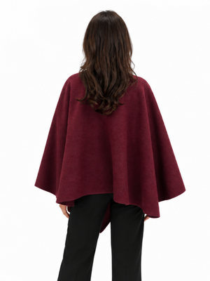 Kate & Pippa Lucia Wrap Knit In Burgundy-Nicola Ross