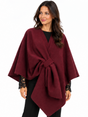 Kate & Pippa Lucia Wrap Knit In Burgundy-Nicola Ross