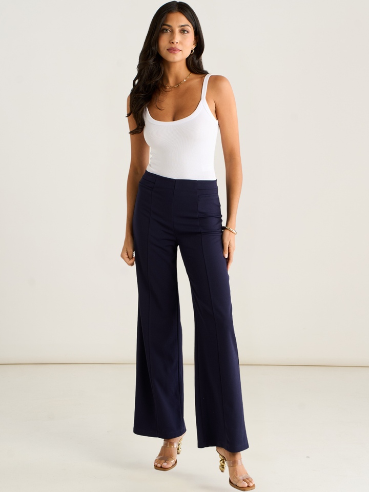 Kate & Pippa Lulu High Waist Trousers In Navy-Nicola Ross