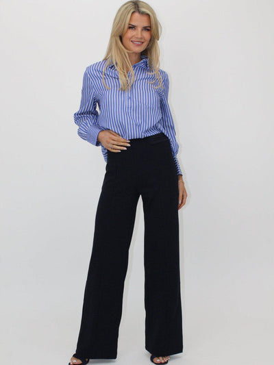 Kate & Pippa Lulu High Waist Trousers In Navy-Nicola Ross