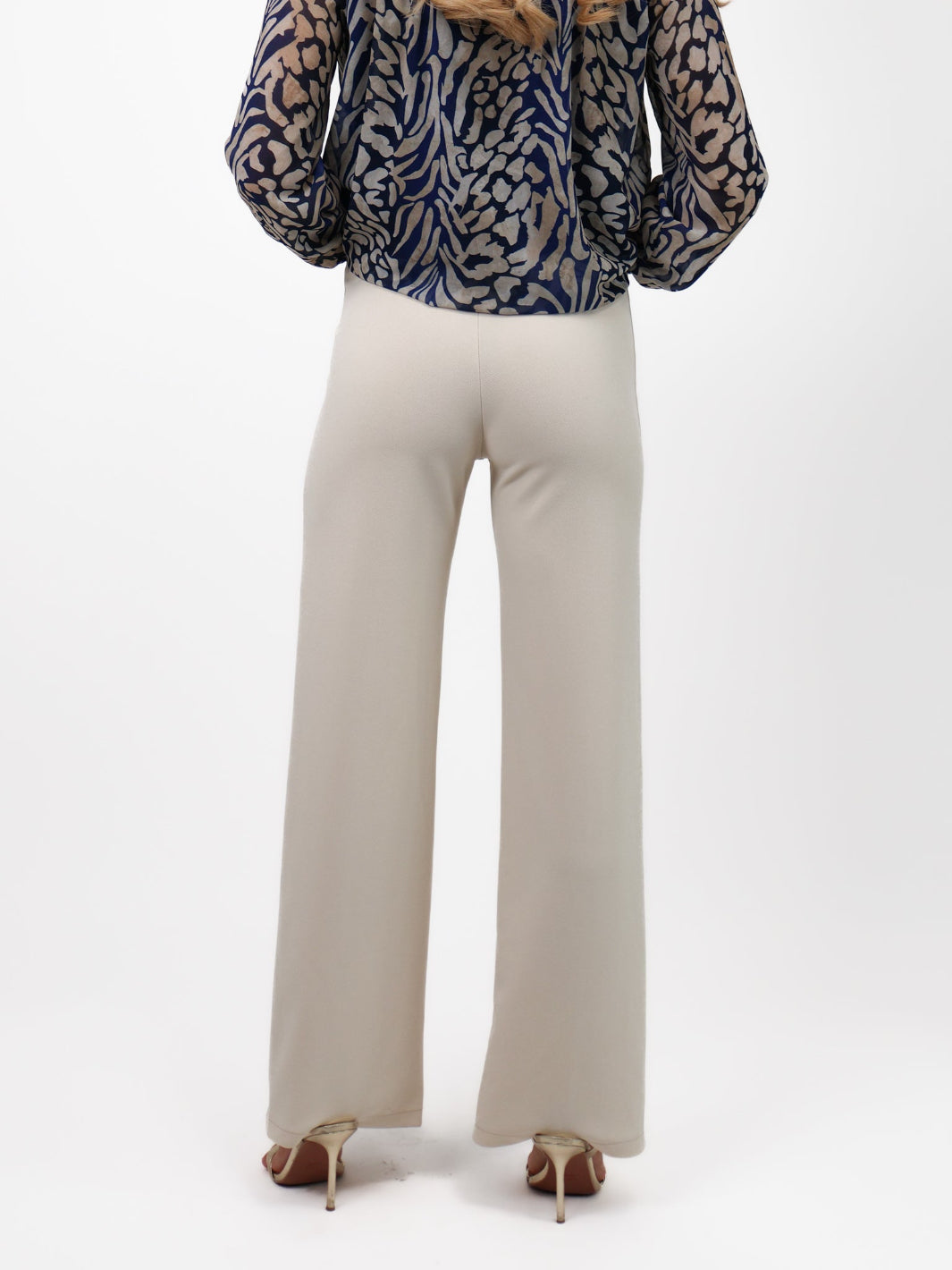 Kate & Pippa Lulu High Waist Trousers In Vanilla-Nicola Ross