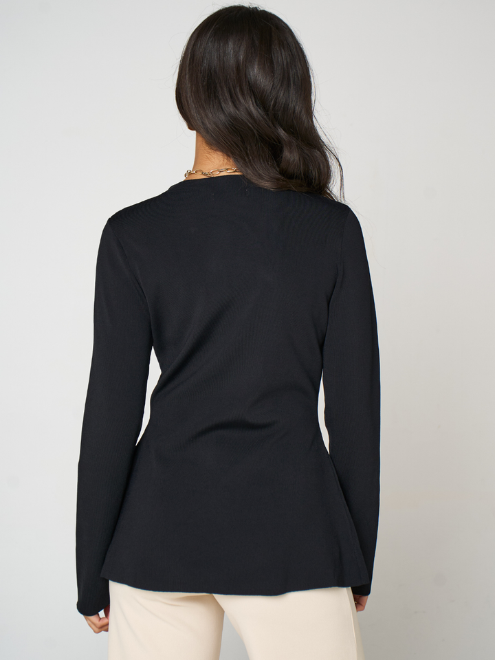 Kate & Pippa Margot Knit Top In Black-Nicola Ross