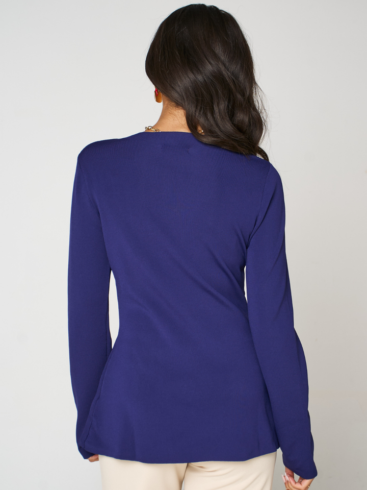 Kate & Pippa Margot Knit Top In Navy-Nicola Ross