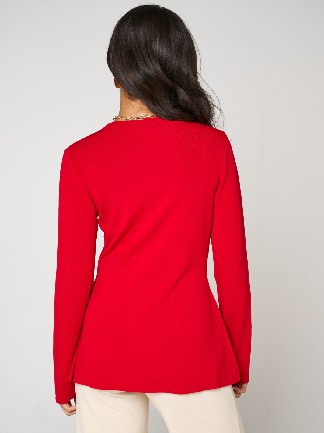 Kate & Pippa Margot Knit Top In Red-Nicola Ross