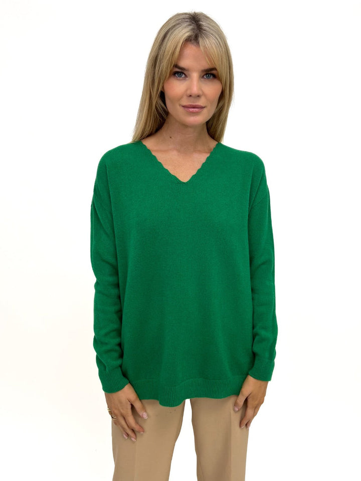 Kate & Pippa Marmi Knit Jumper In Forest Green-Nicola Ross
