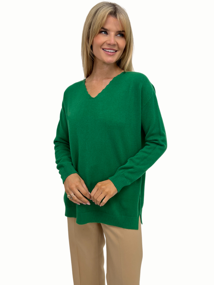 Kate & Pippa Marmi Knit Jumper In Forest Green-Nicola Ross