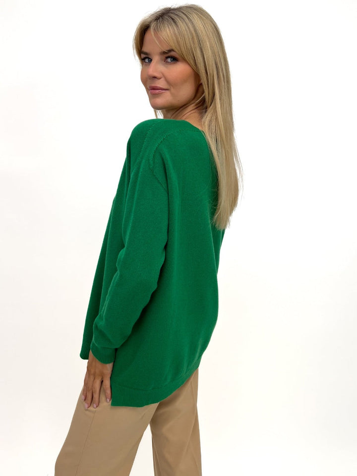 Kate & Pippa Marmi Knit Jumper In Forest Green-Nicola Ross