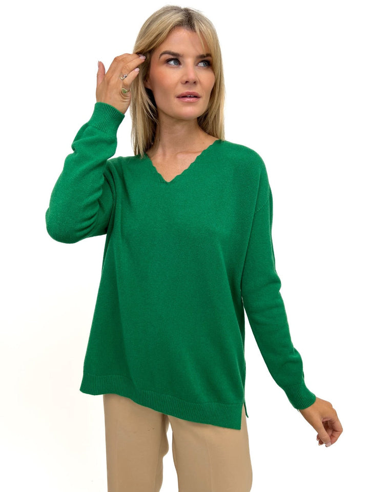 Kate & Pippa Marmi Knit Jumper In Forest Green-Nicola Ross