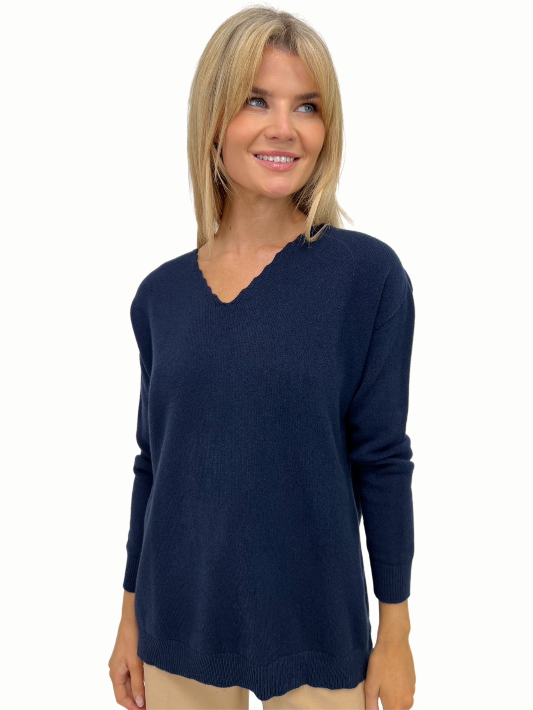 Kate & Pippa Marmi Knit Jumper In Navy-Nicola Ross
