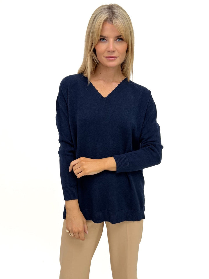 Kate & Pippa Marmi Knit Jumper In Navy-Nicola Ross