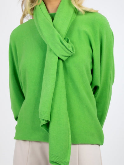 Kate & Pippa Matera Knit Scarf In Lime Green-Nicola Ross