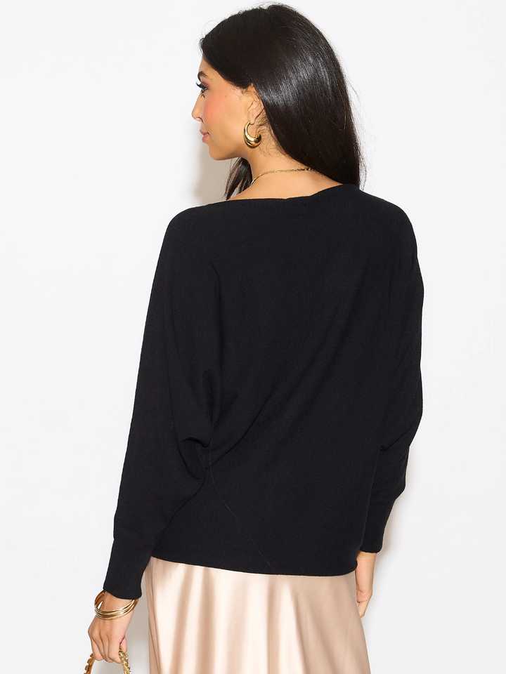 Kate & Pippa Milano Knit Jumper In Black-Nicola Ross