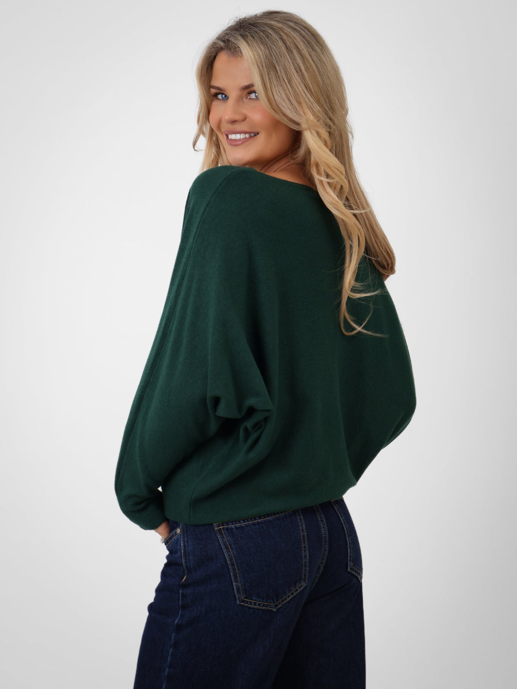 Kate & Pippa Milano Knit Jumper In Dark Green-Nicola Ross