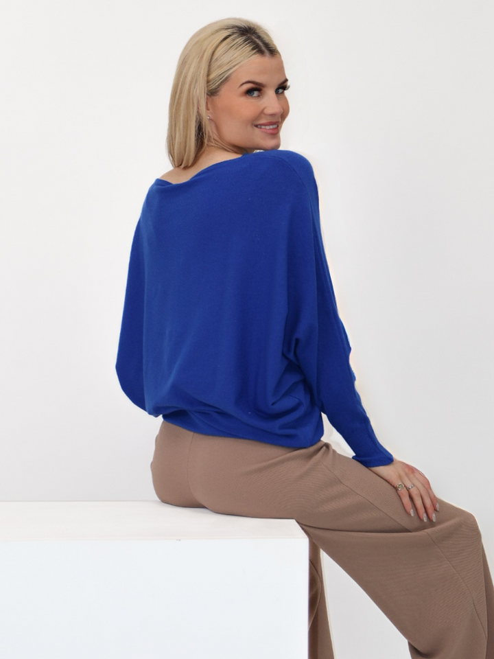 Kate & Pippa Milano Knit Jumper In Royal Blue-Nicola Ross