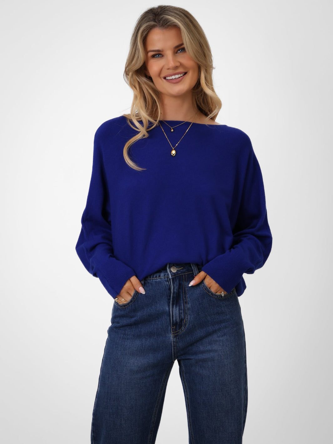 Kate & Pippa Milano Knit Jumper In Royal Blue-Nicola Ross
