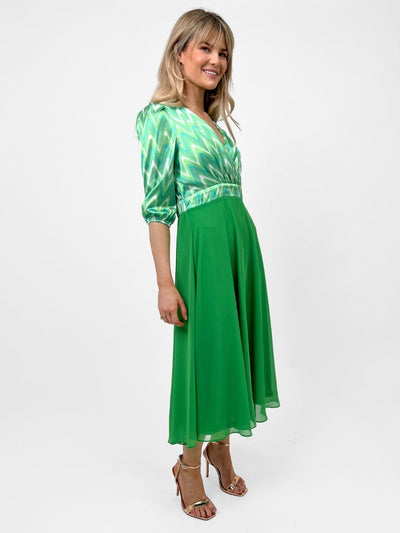 Kate & Pippa Monroe Midi Dress In Green-Nicola Ross
