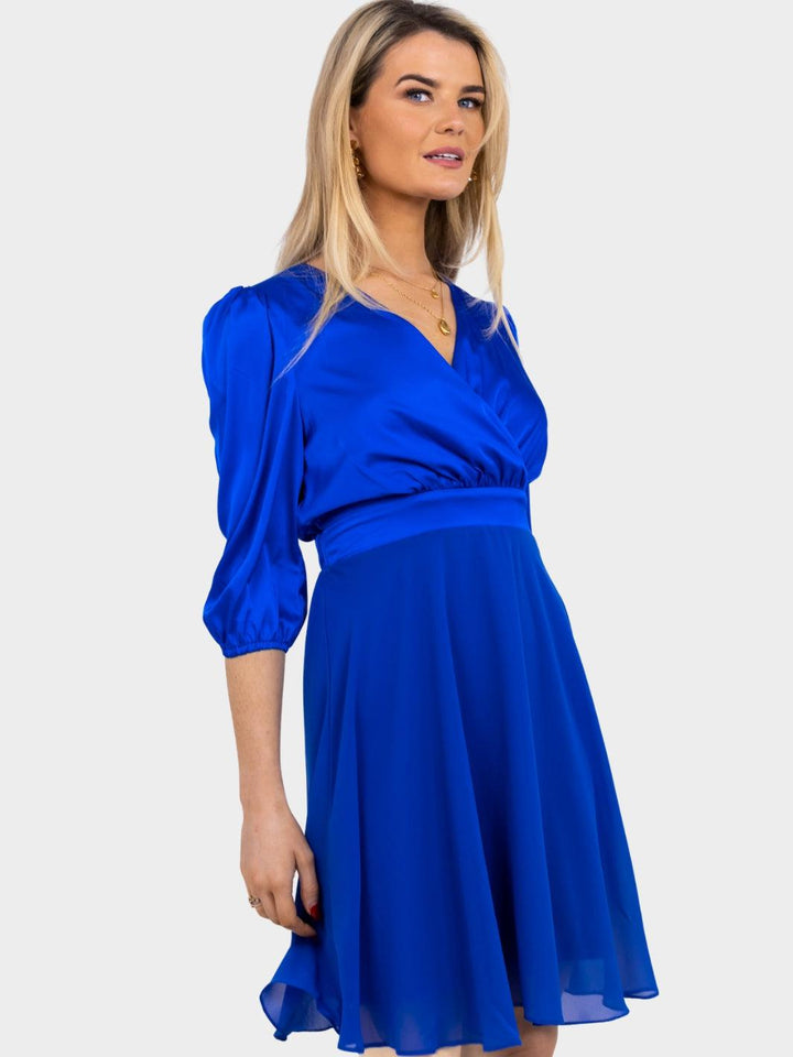 Kate & Pippa Monroe Mini Dress In Blue-Nicola Ross