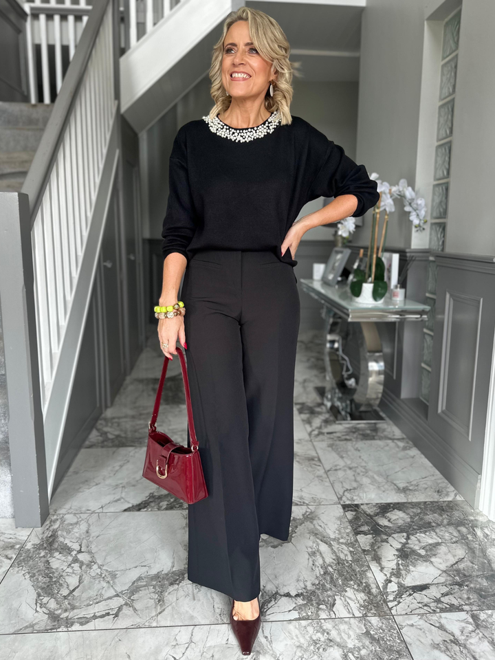 Kate & Pippa Napoli Trousers In Black-Nicola Ross