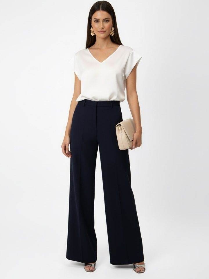 Kate & Pippa Napoli Trousers In Navy-Nicola Ross