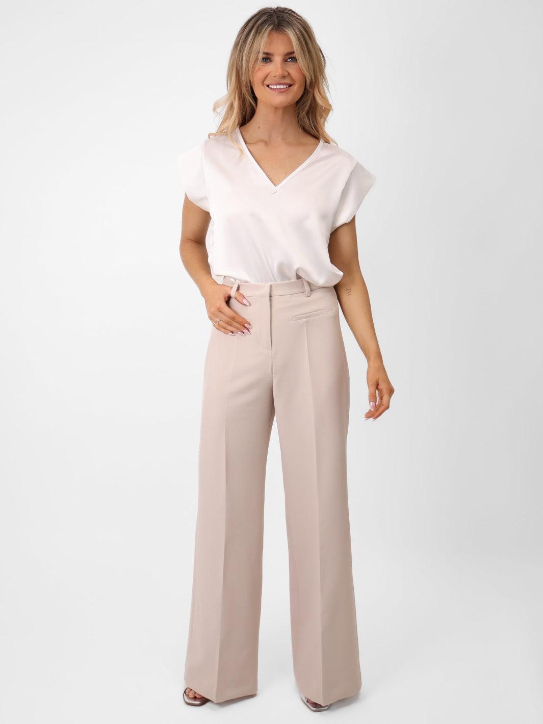 Kate & Pippa Napoli Trousers In Stone-Nicola Ross