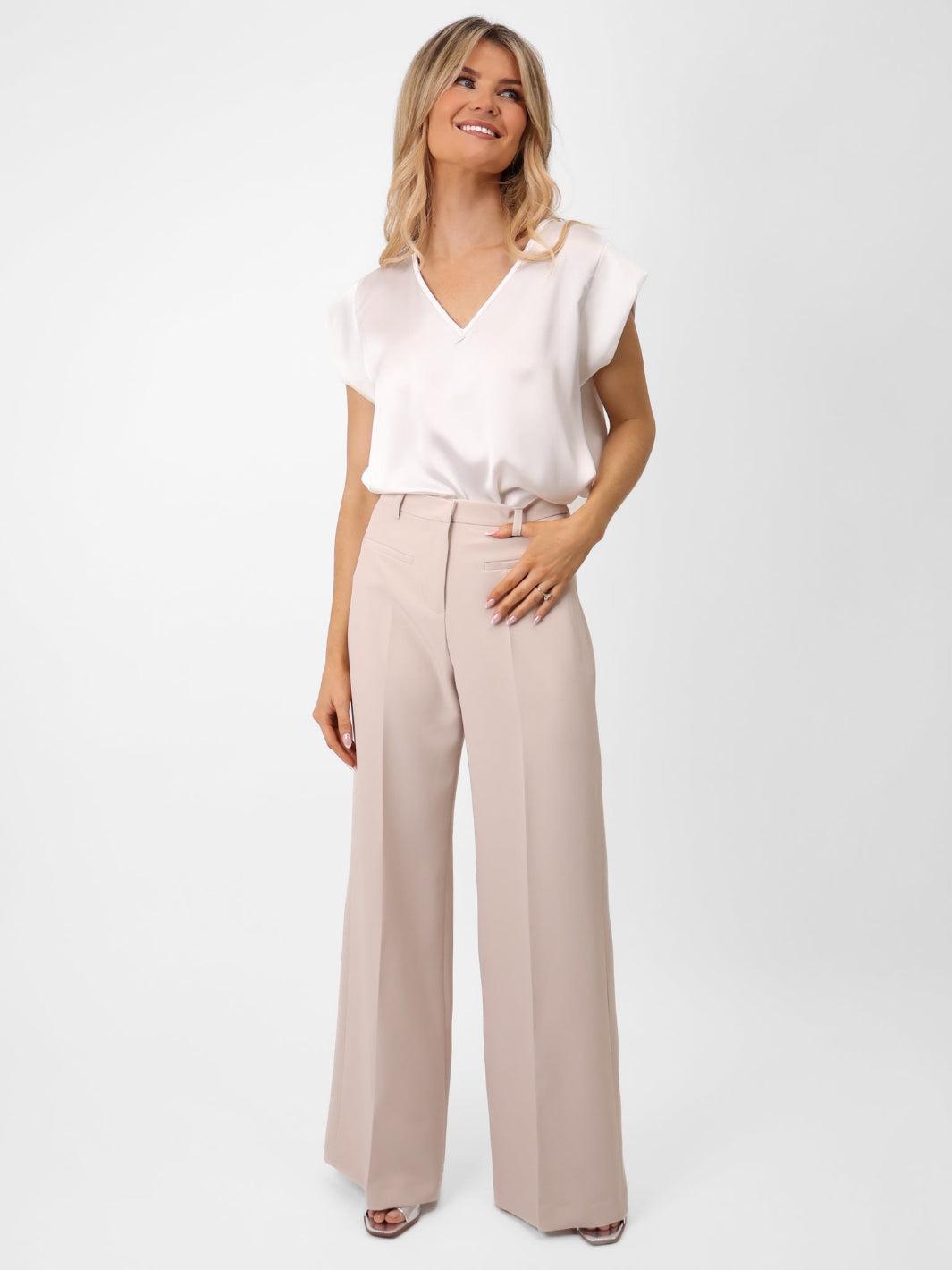 Kate & Pippa Napoli Trousers In Stone-Nicola Ross