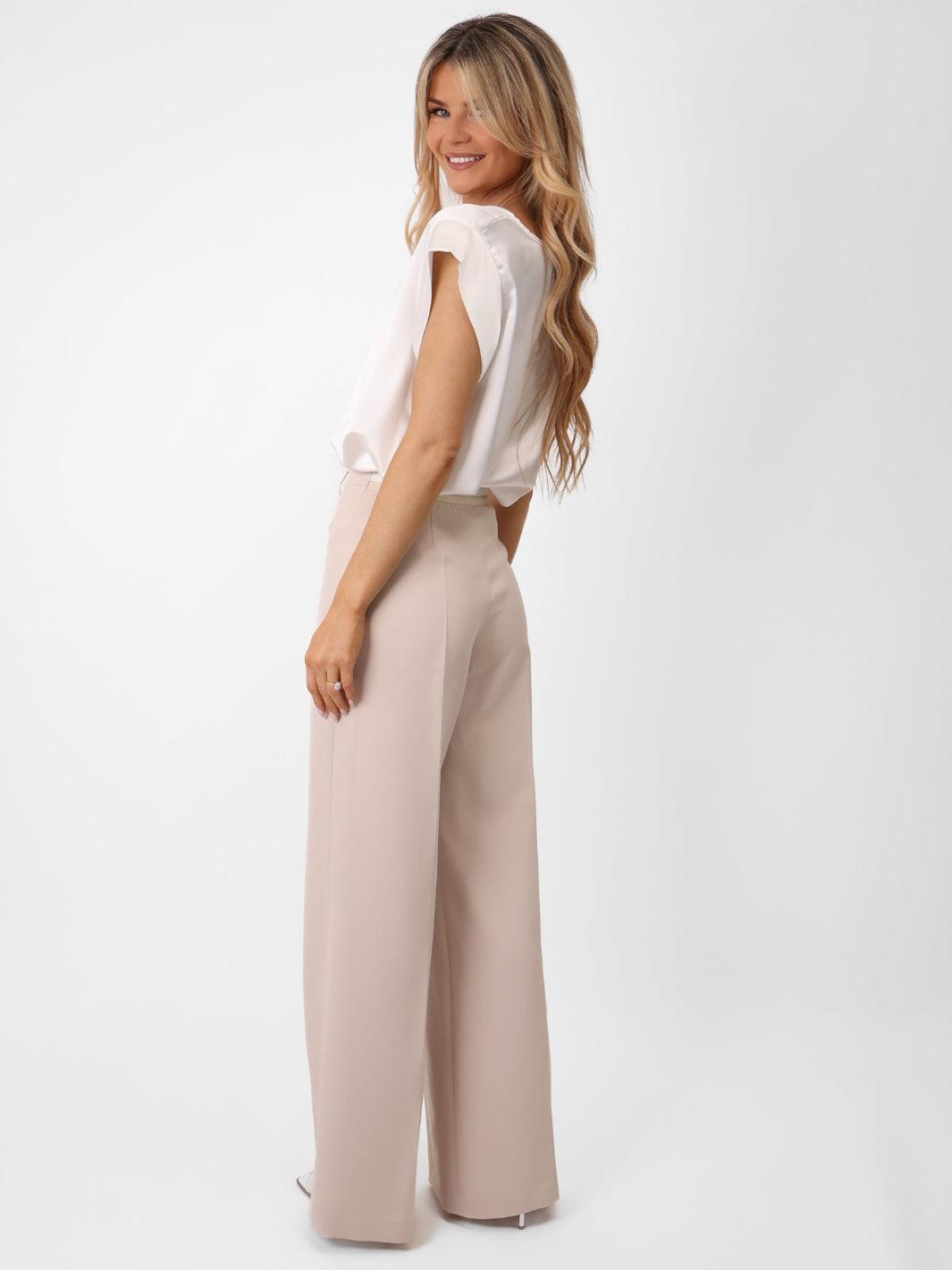 Kate & Pippa Napoli Trousers In Stone-Nicola Ross