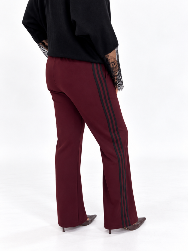 Kate & Pippa Nicks Stripe Trousers In Mulberry-Nicola Ross