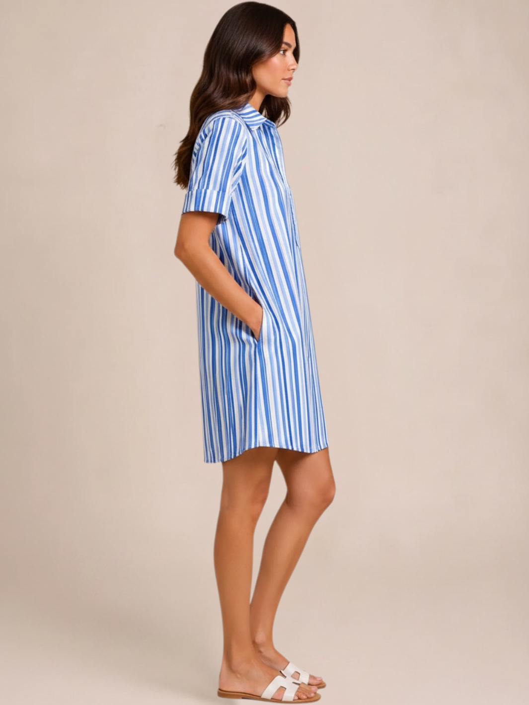 Kate & Pippa Nikki Mini Dress In Blue-Nicola Ross