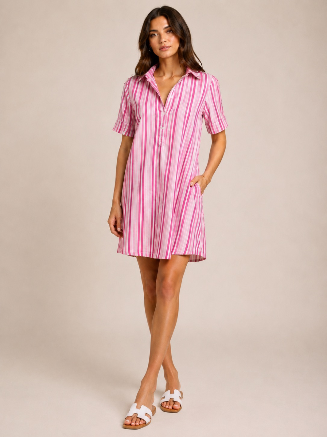 Kate & Pippa Nikki Mini Dress In Pink-Nicola Ross