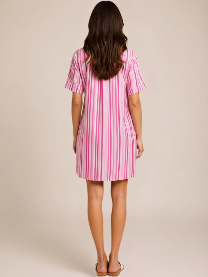 Kate & Pippa Nikki Mini Dress In Pink-Nicola Ross