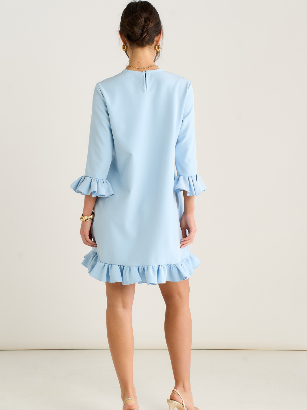 Kate & Pippa Olivia Mini Dress In Blue-Occasion Wear-Guest of the wedding-Nicola Ross