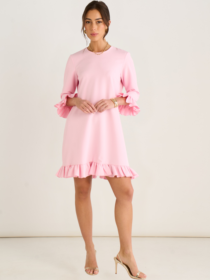 Kate & Pippa Olivia Mini Dress In Pink-Occasion Wear-Guest of the wedding-Nicola Ross