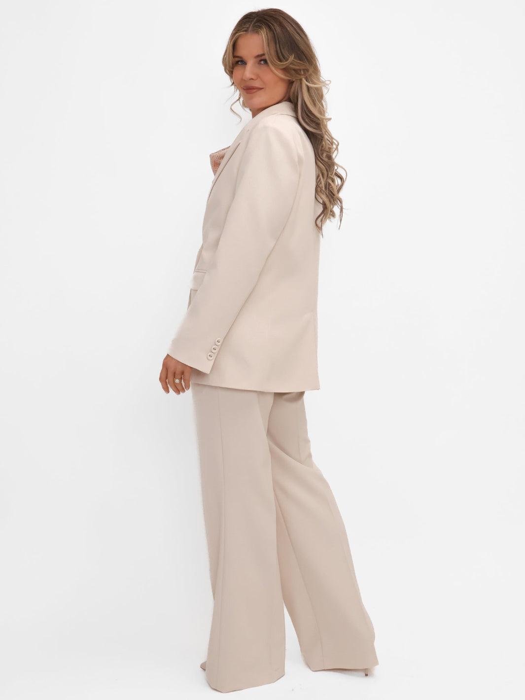 Kate & Pippa Palermo Trousers In Light Beige-Nicola Ross
