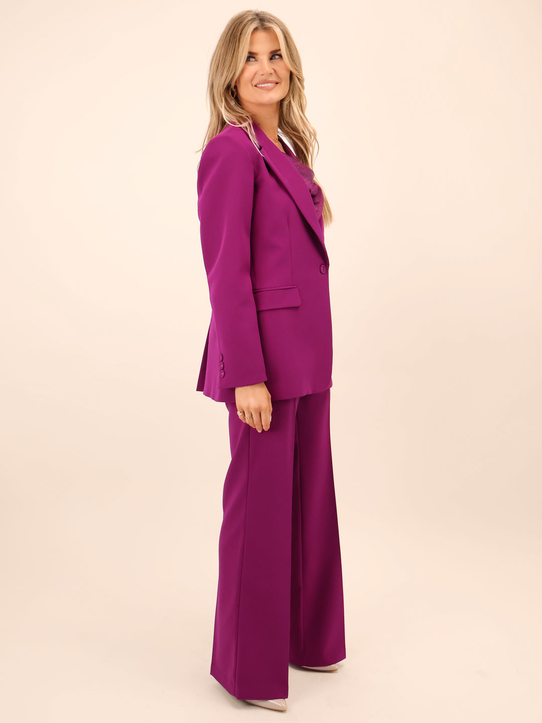 Kate & Pippa Palermo Trousers In Magenta-Nicola Ross