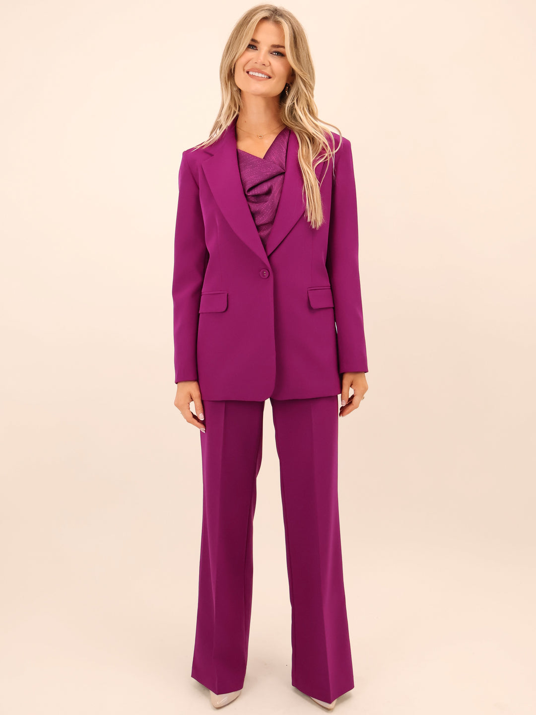 Kate & Pippa Palermo Trousers In Magenta-Nicola Ross