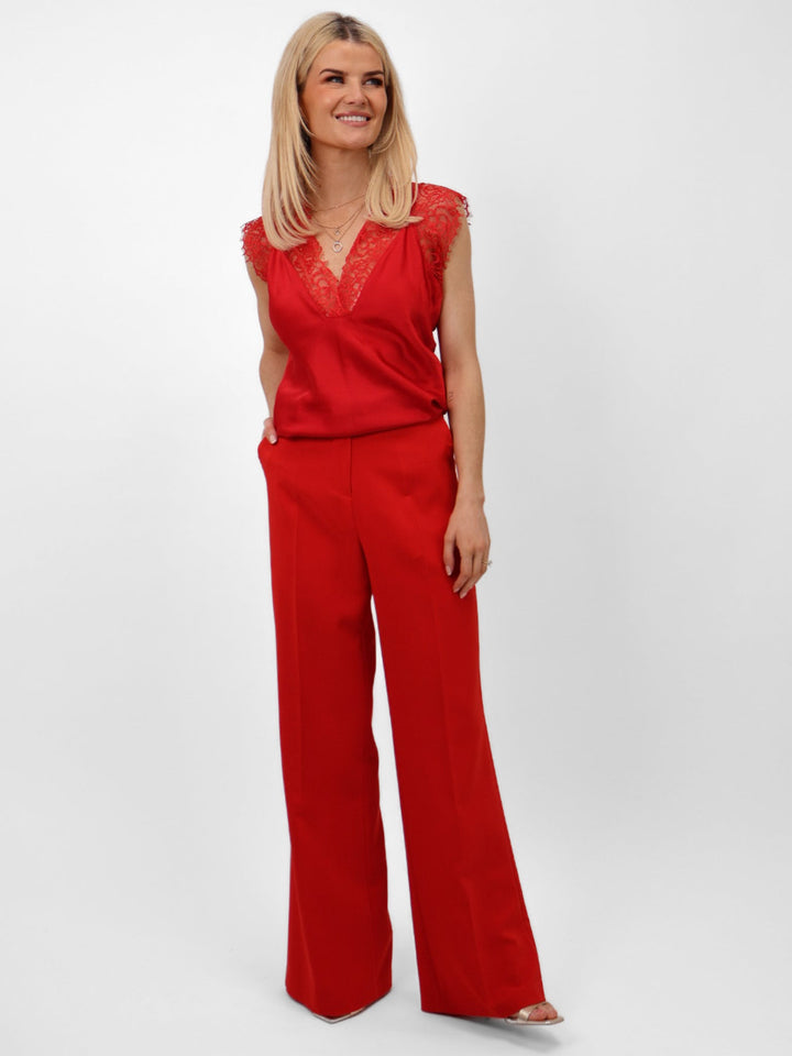 Kate & Pippa Palermo Trousers In Red-Nicola Ross