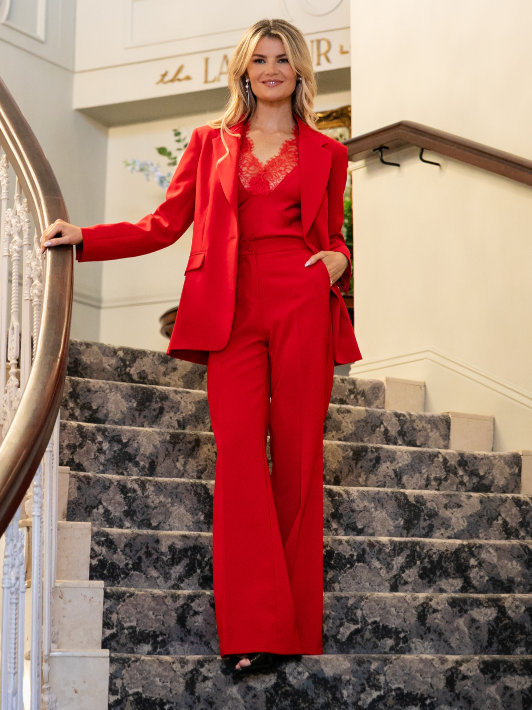 Kate & Pippa Palermo Trousers In Red-Nicola Ross
