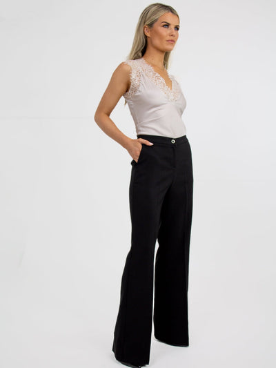 Kate & Pippa Palermo Wide Leg Trousers In Black-Nicola Ross