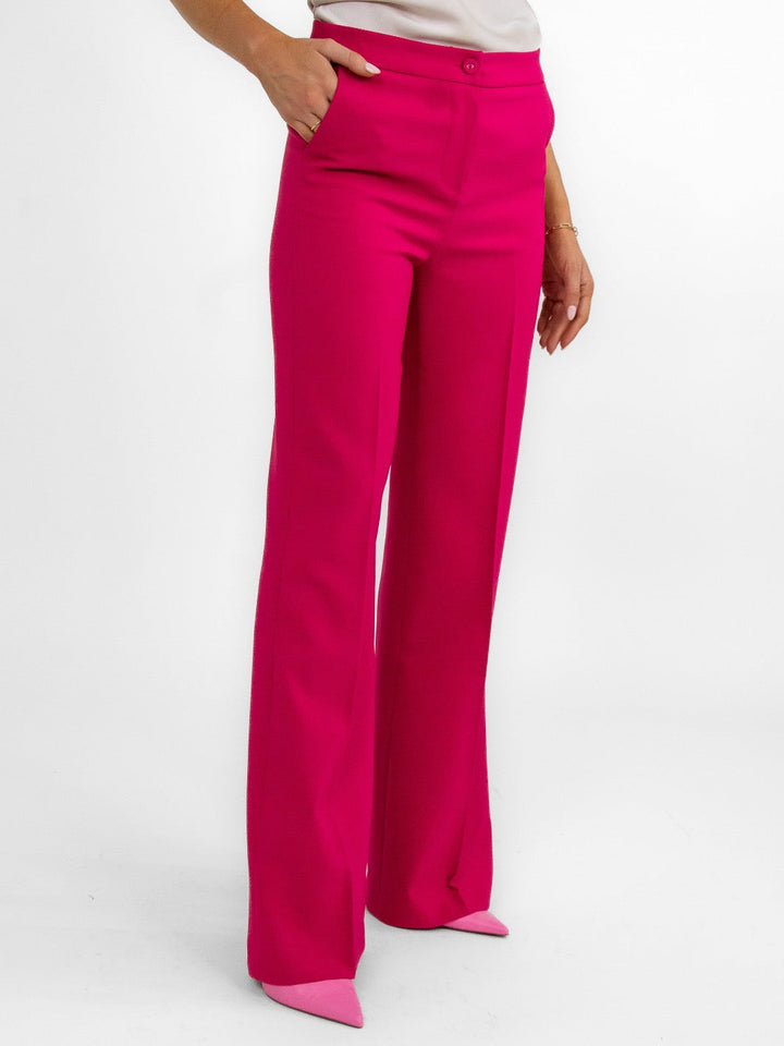 Kate & Pippa Palermo Wide Leg Trousers In Pink-Nicola Ross