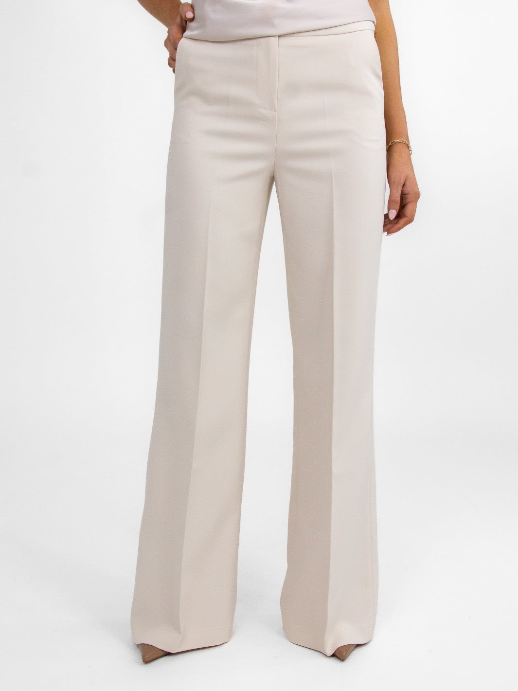Kate & Pippa Palermo Wide Leg Trousers In Cream-Nicola Ross