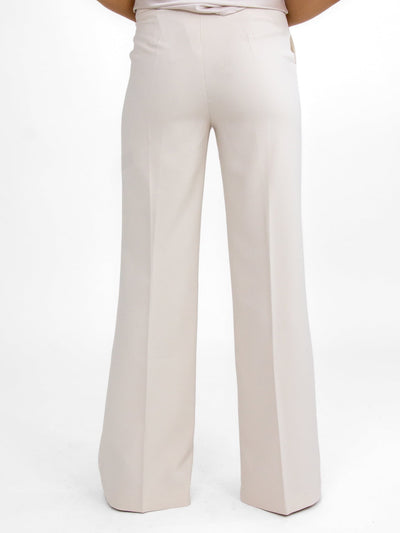 Kate & Pippa Palermo Wide Leg Trousers In Cream-Nicola Ross