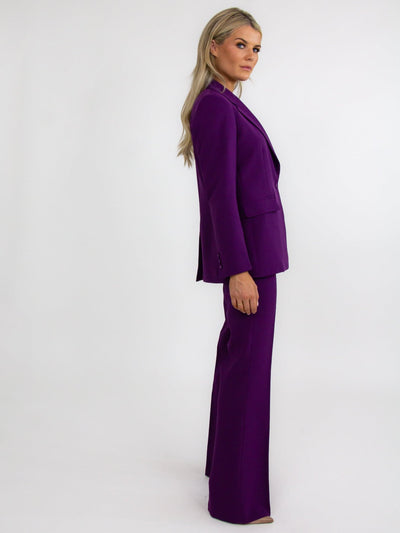 Kate & Pippa Palermo Wide Leg Trousers In Purple-Nicola Ross