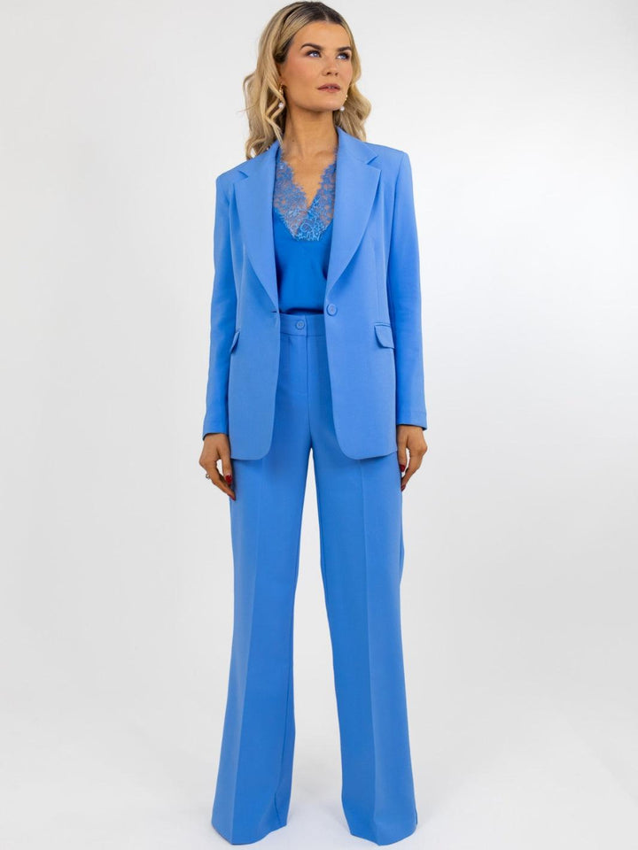 Kate & Pippa Palermo Wide Leg Trousers In Sky Blue-Nicola Ross