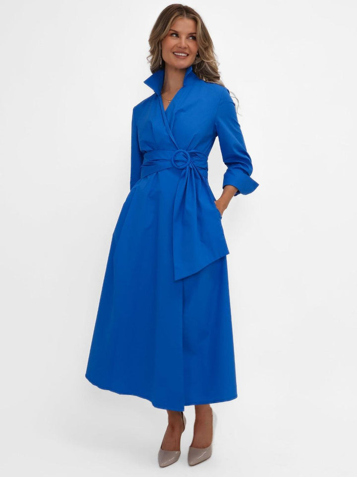 Kate & Pippa Penelope Midi Dress In Blue-Nicola Ross